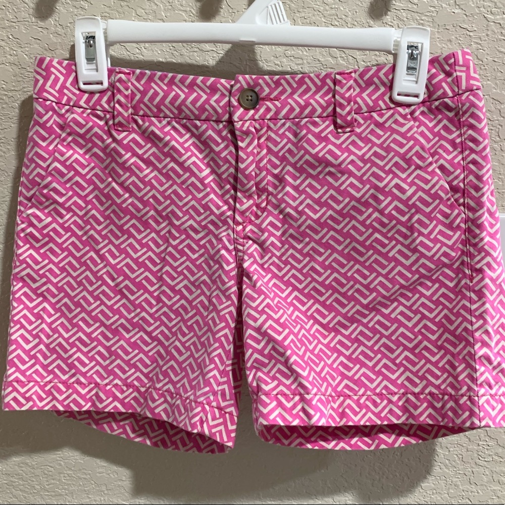 Merona Hot pink & white print Bermuda shorts size 2